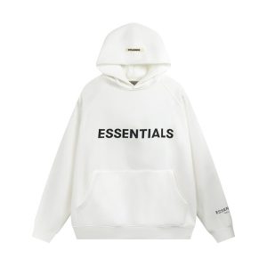 White Essentials Hoodie