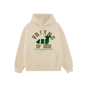 Cream Friend Of God Hoodie