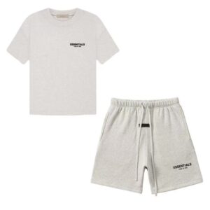 Light Gray Essentials short set